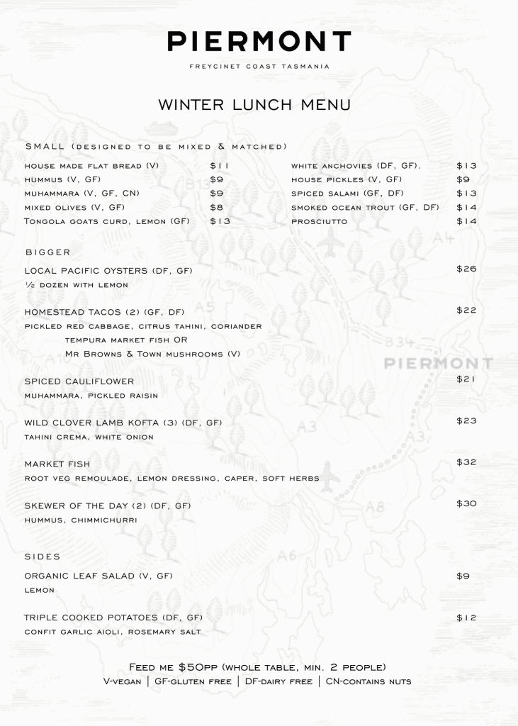 Lunch Menu Piermont
